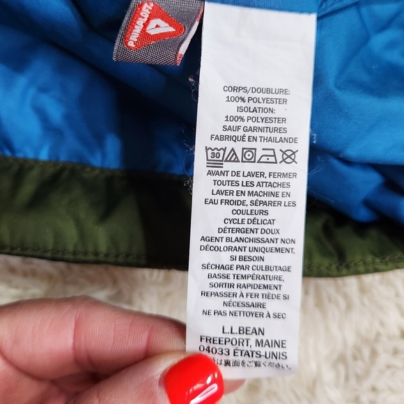 LL Bean Katahdin Pullover Quilted Colorblock Anorak Jacket Tuscan Olive/Teal XXS - Picture 12 of 15
